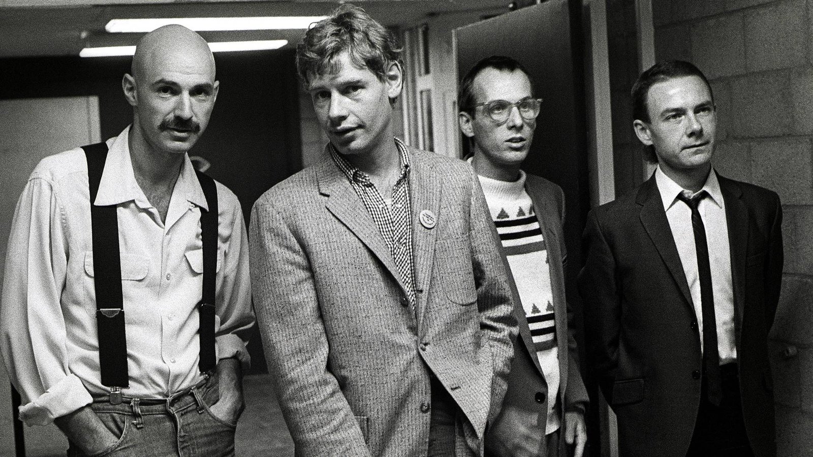 King Crimson em 1981 (E-D): Tony Levin, Bill Bruford, Adrian Belew e Robert Fripp - Foto: Rob Verhorst / Redferns