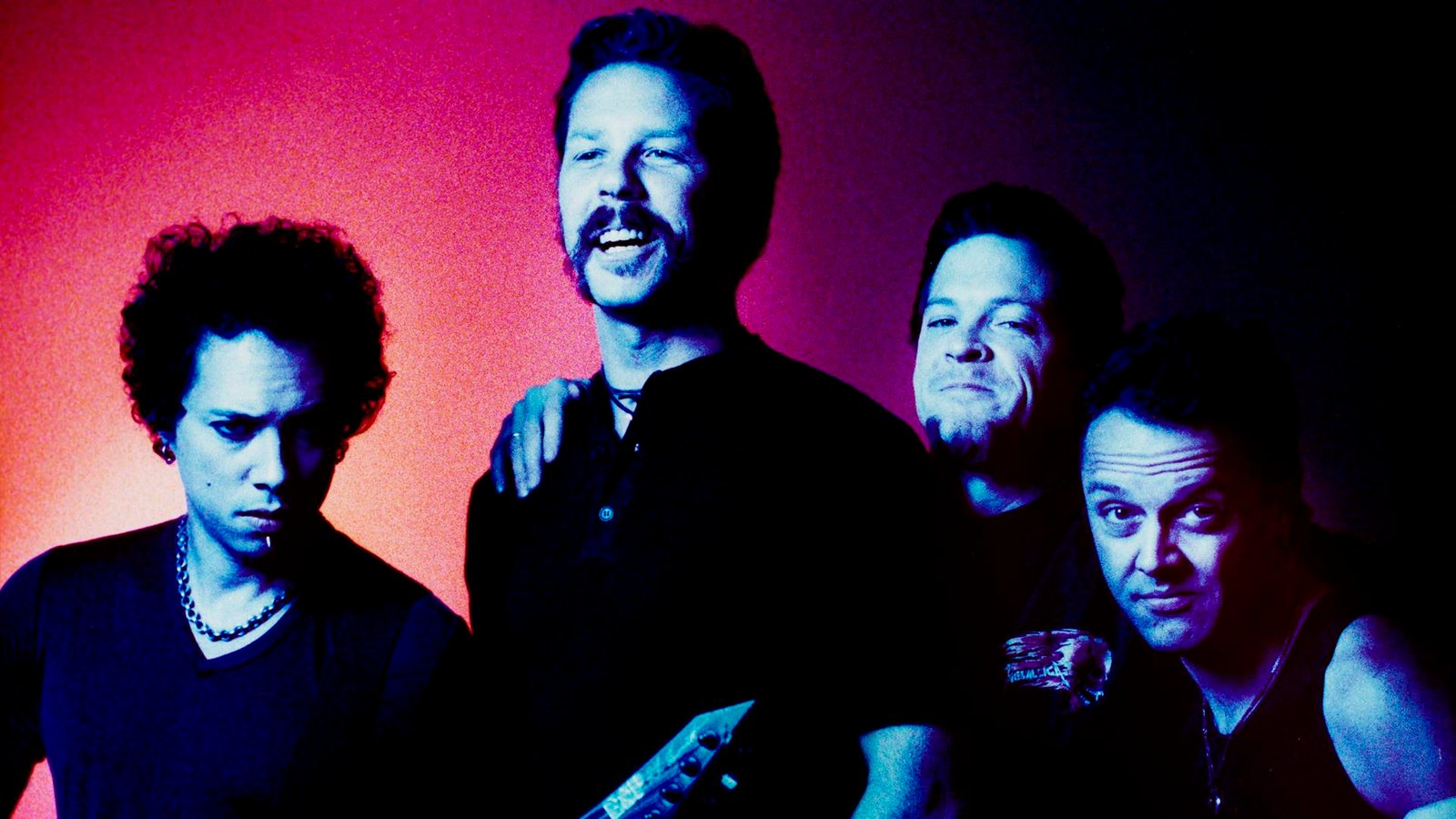 Metallica em 1996 E-D: Kirk Hammett, James Hetfield, Jason Newsted, Lars Ulrich (Foto: Niels van Iperen / Getty Images)