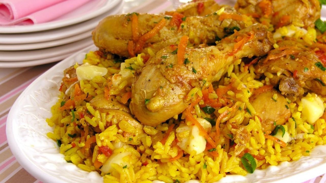 Galinhada com queijo