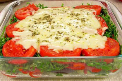 Assado de legumes com couve